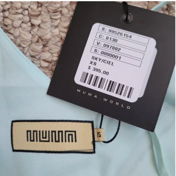 Free People x Muma NWT World Cherry 100% silk Mini Dress size XS - Picture 5 of 8